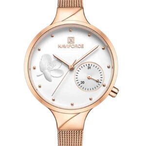 ساعت مچی عقربه ای زنانه نیوی فورس Naviforce 5001 RG/W/RG