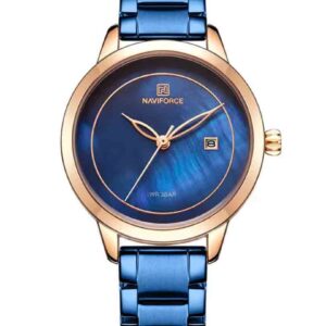 ساعت مچی عقربه ای زنانه نیوی فورس Naviforce NF 5008 RG/BE