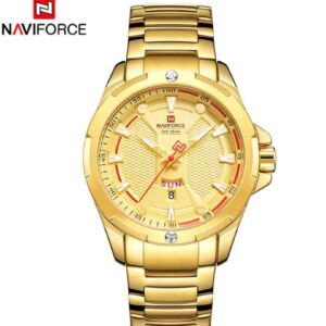ساعت مچی عقربه ای مردانه نیوی فورس Naviforce NF 9161 G/G
