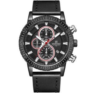 ساعت مچی عقربه ای مردانه نیوی فورس Naviforce NF 8003 B/W/B