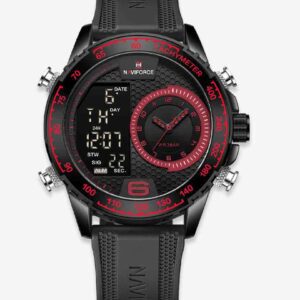 ساعت مچی دوزمانه مردانه نیوی فورس Naviforce 9199 BK/R/BK