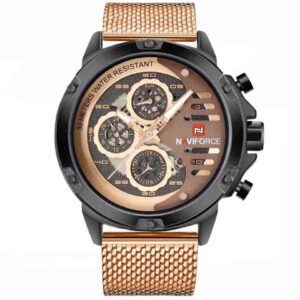 ساعت مچی عقربه ای مردانه نیوی فورس NAVIFORCE 9110 s B/RG/RG