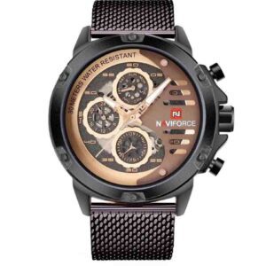 ساعت مچی عقربه ای مردانه نیوی فورس NAVIFORCE 9110 s B/RG/B