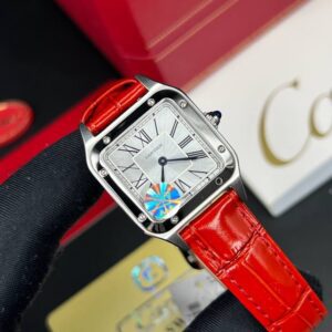ساعت مچی زنانه کارتیر سانتوس Cartier de Santos - بند قرمز