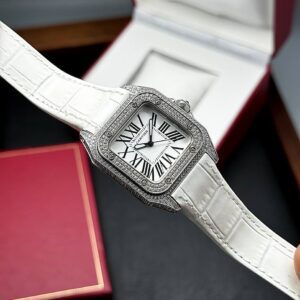 ساعت مچی زنانه کارتیر سانتوس فول نگین Cartier Santos