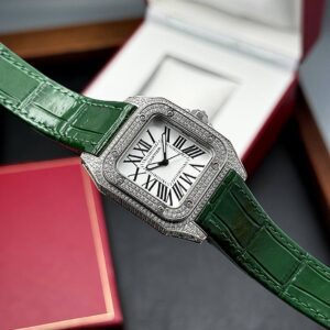 ساعت مچی زنانه کارتیر سانتوس فول نگین Cartier Santos