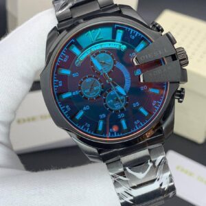 ساعت مچی عقربه‌ای مردانه دیزل مدل شاخدار Diesel صفحه آبی/ بند استیل