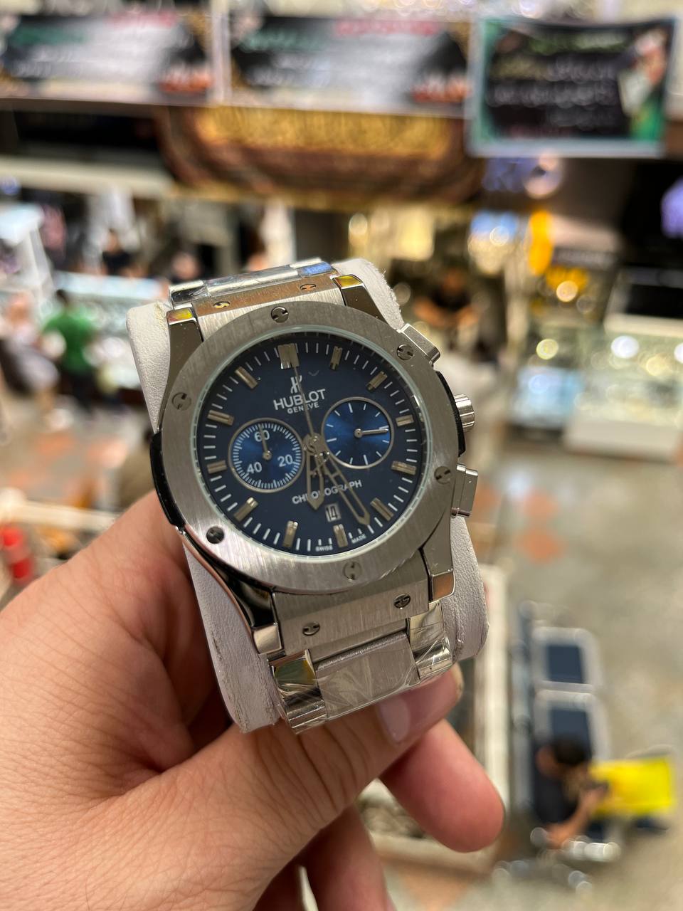 ساعت مچی مردانه هابلوت مردانه کرنوگراف بند فلزی (13)