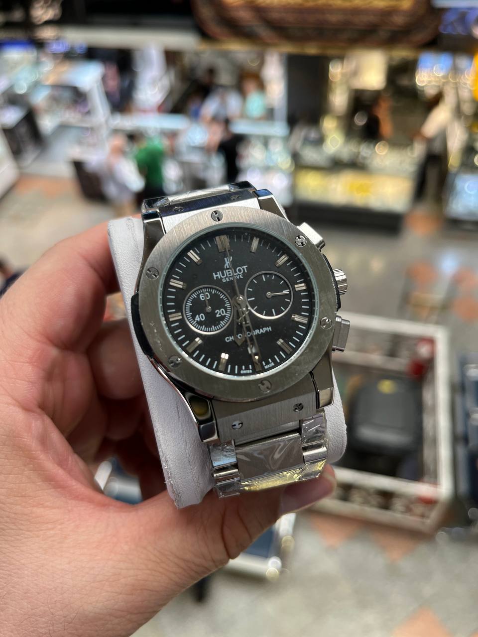 ساعت مچی مردانه هابلوت مردانه کرنوگراف بند فلزی (8)