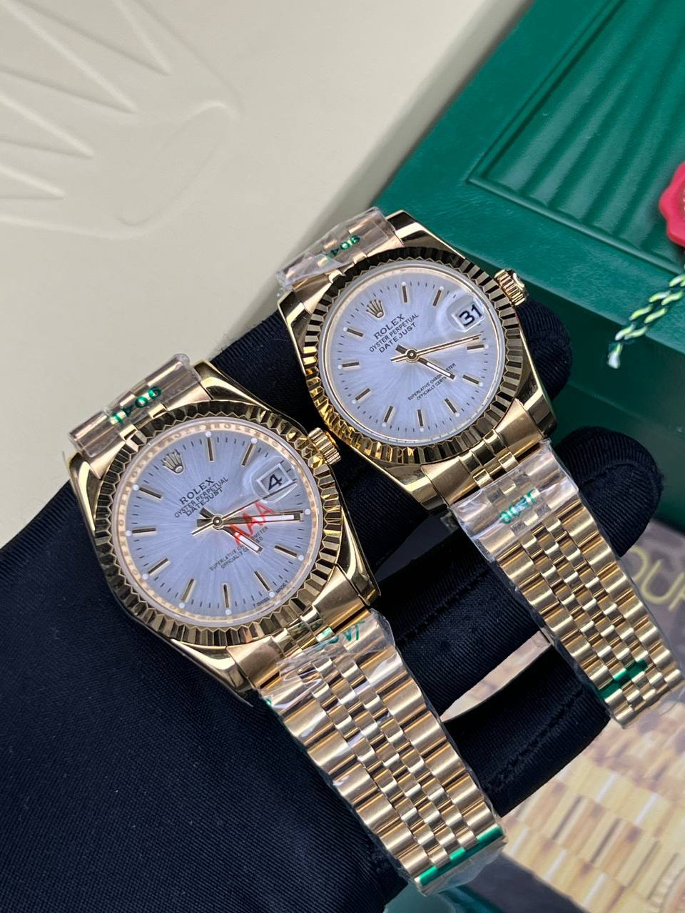 ساعت مچی رولکس دیجاست طلایی صفحه سیلور اندیکس خط