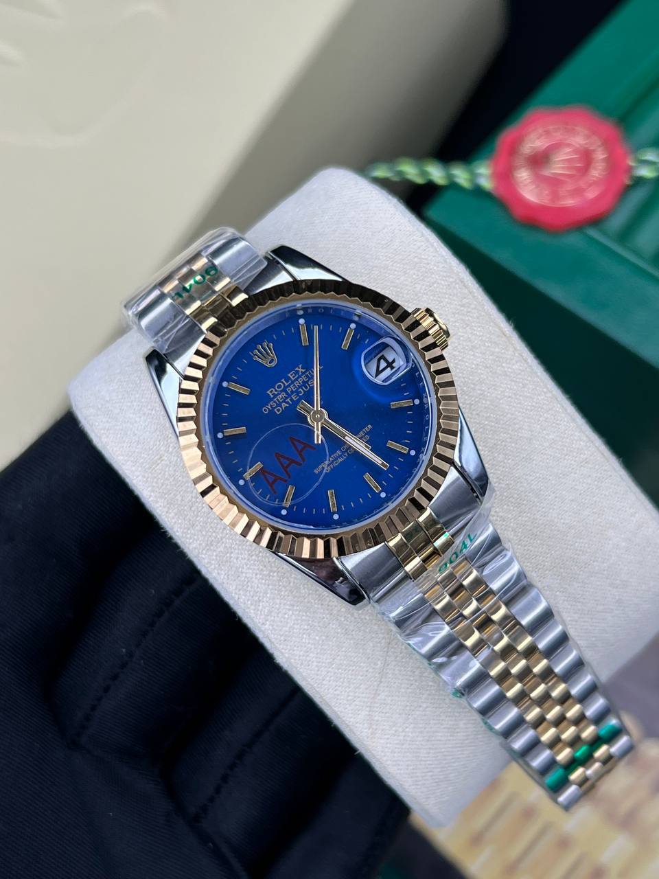 ساعت مچی رولکس دیجاست ۲رنگ صفحه ابی اندیکس