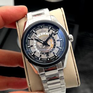 ساعت مچی مردانه  امگا ورد تایم اتومات صفحه مشکی