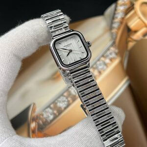 ساعت مچی زنانه رومنسون کلاسیک صفحه مربع طوسی بند استیل