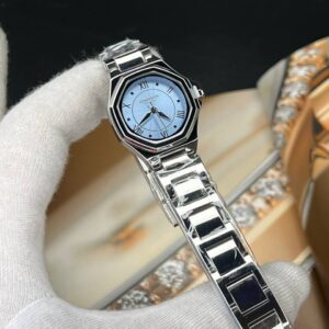 ساعت مچی زنانه رومنسون کلاسیک صفحه چند ظلعی آبی بند استیل