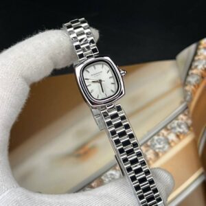 ساعت مچی زنانه رومنسون کلاسیک صفحه مربع سفید بند استیل