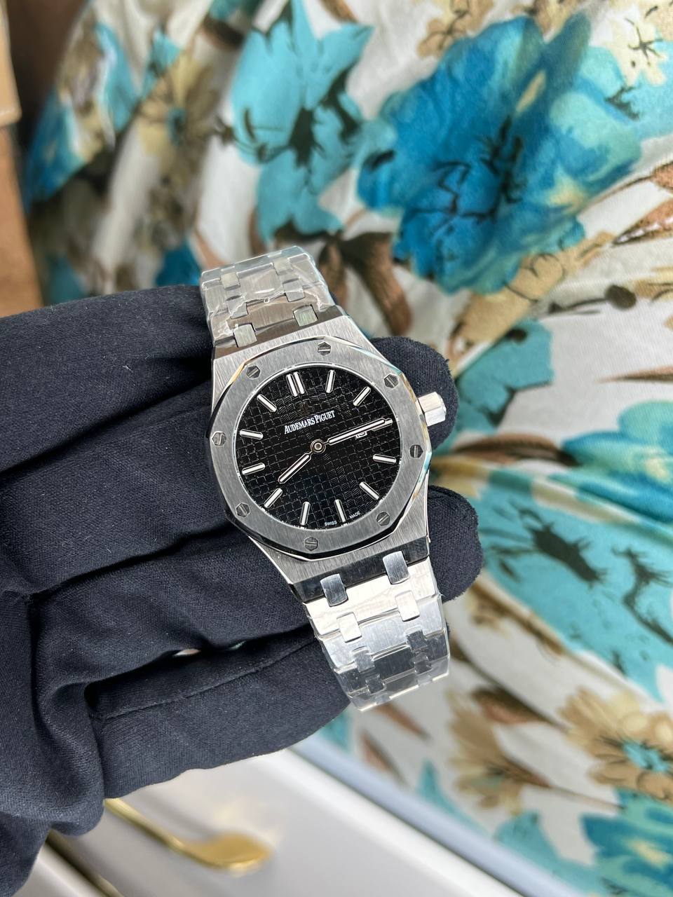 ساعت مچی زنانه ادمایز پیگه AP (4) قاب طوسی بند استیل