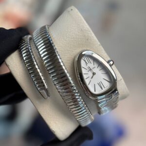 ساعت مچی زنانه بولگاری ماری صفحه سفید ساده بند استیل