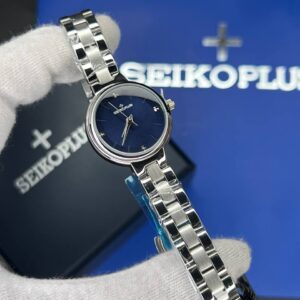 ساعت مچی زنانه سیکو پلاس SEIKO PLUS+ صفحه سرمه ای ساده بند استیل