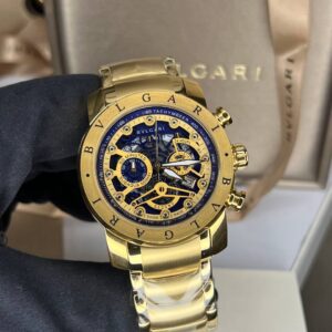 قاب سرمه ای بند طلایی