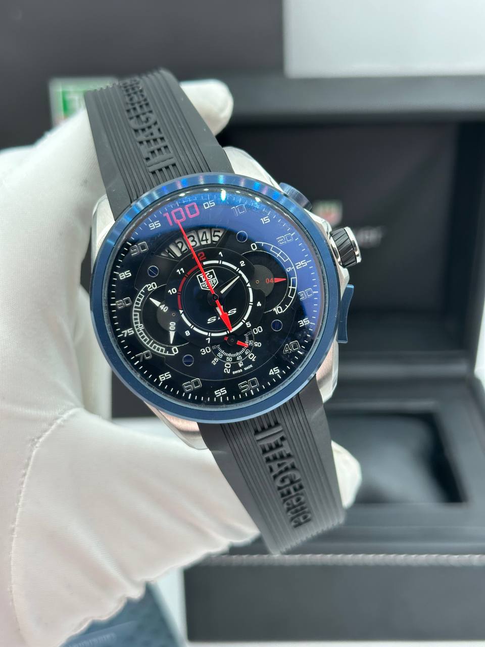 ساعت مچی مردانه تگ هویر SLS (2) قاب ابی صفحه مشکی