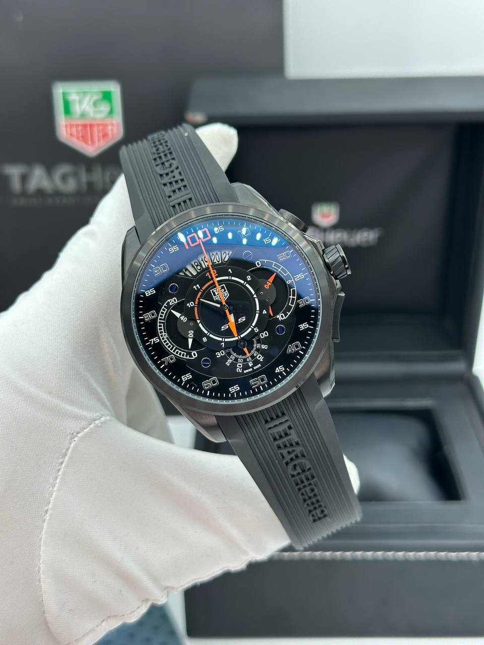 ساعت مچی مردانه تگ هویر SLS (3) قاب مشکی صفحه مشکی