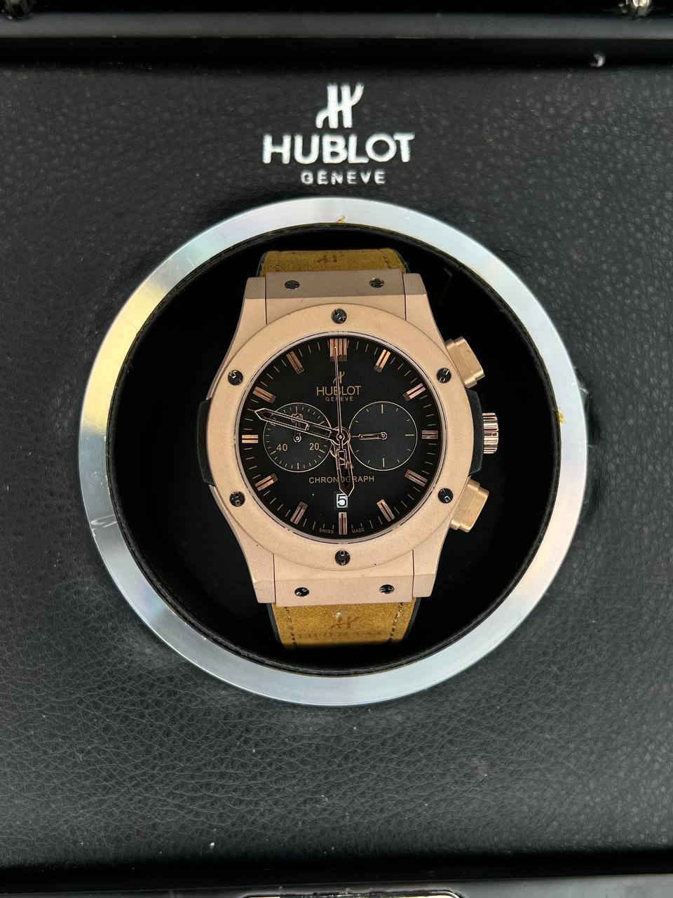 ساعت مچی مردانه هابولت برند جیر (2) طلایی قاب رزگلد