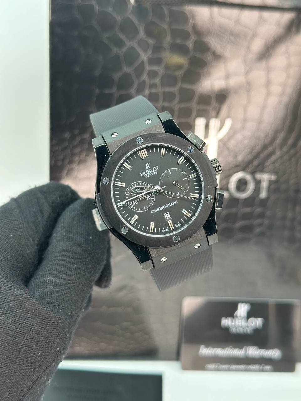 ساعت مچی مردانه هابولت برند رابر (17) مشکی قاب تمام مشکی