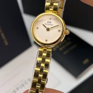 ساعت مچی زنانه دنیل ولینگتون مدلELAN صفحه سفید بند طلایی