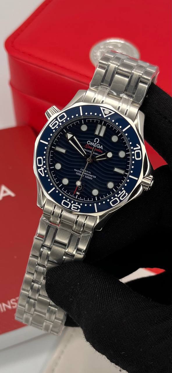 ساعت مچی مردانه امگا007 سیمستر اتومات بند استیل (4) سرمه ای