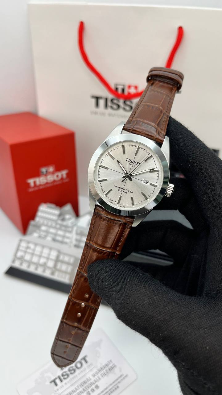 ساعت مچی مردانه تیسوتGENTLEMAN بند چرمی (2)