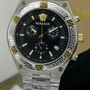 ساعت مچی مردانه ورساچه  گارسیا  صفحه مشکی بند استیل