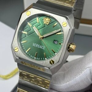 صفحه سبز بند استیل طلایی