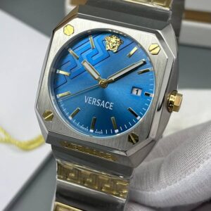 صفحه آبی بند استیل طلایی